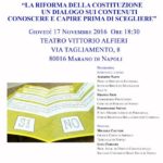Marano, riforma costituzionale: domani il convegno alla Alfieri organizzato da Marano Lab
