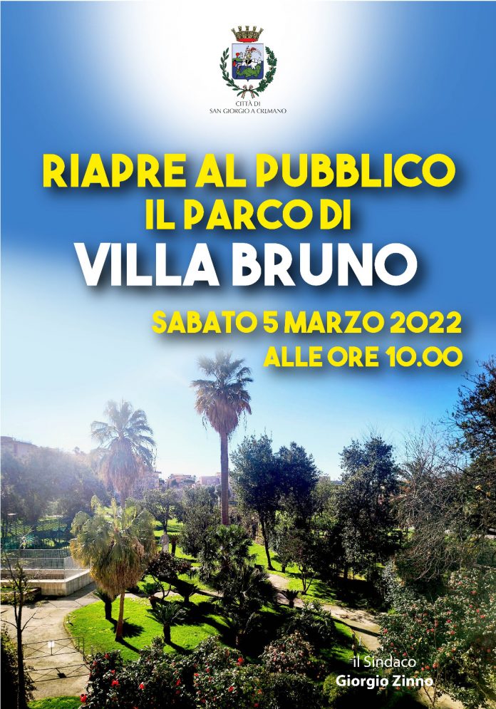 MANIFESTO INAUGURAZIONE PARCO VILLA BRUNO