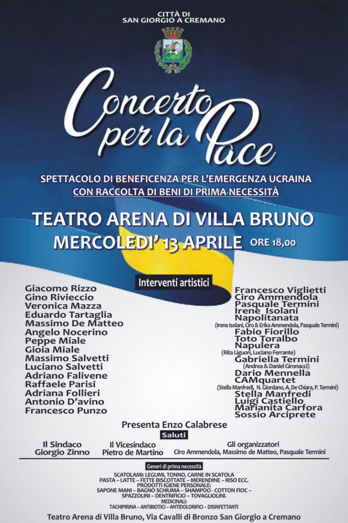 concerto per la pace villa bruno 13 aprile