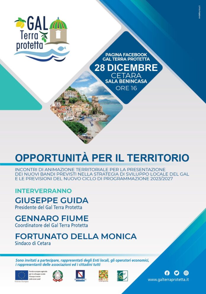 Comunicato Gal Terra Protetta - Appuntamento a Cetara