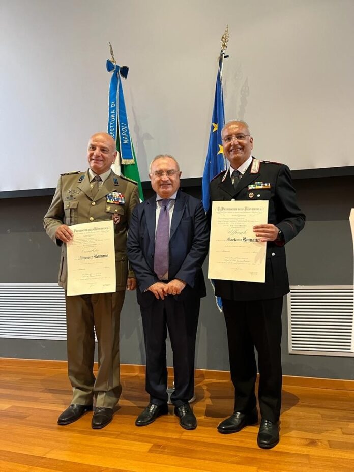 fratelli romano con prefetto onorificenze