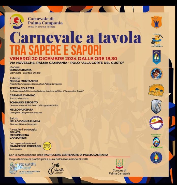 CARNEVALE A TAVOLA evento 20 dicembre 2024