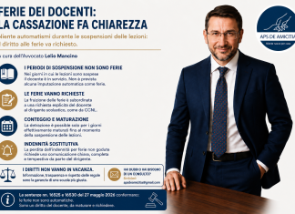 Ferie dei docenti: la Cassazione fa chiarezza e smonta un luogo comune