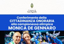 SANT’AGNELLO CONFERISCE LA CITTADINANZA ONORARIA ALLA CAMPIONESSA OLIMPICA MONICA DE GENNARO