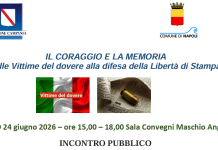 “Il coraggio e la memoria”: al Maschio Angioino un convegno sulle vittime del dovere e sulla libertà di stampa organizzato dall’Associazione Rosario Livatino