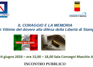 “Il coraggio e la memoria”: al Maschio Angioino un convegno sulle vittime del dovere e sulla libertà di stampa organizzato dall’Associazione Rosario Livatino