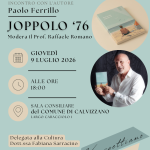 Calvizzano, il 9 luglio la presentazione del romanzo Joppolo ’76 di Paolo Ferrillo