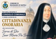 Mugnano conferisce la cittadinanza onoraria a Suor Maria Pia Brando