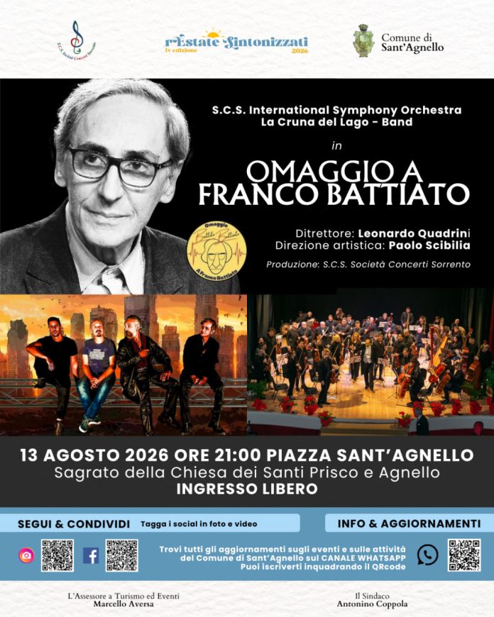 Locandina omaggio a Franco Battiato - Sant'Agnello