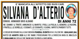 Qualiano, West nile: addio a Silvana D’Alterio: oggi i funerali