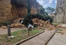 Napoli, spaventoso crollo a Castel Sant’Elmo: nessuna persona (miracolosamente) coinvolta