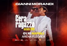 Gianni Morandi arriva giovedì 1 ottobre a Napoli all’Arena Flegrea