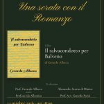 UNA SERATA CON IL ROMANZO. A CASTELLO DI CISTERNA LA PRESENTAZIONE DE “IL SALVACONDOTTO DI BALVENO”