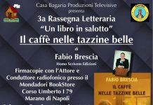 Marano. Al via la terza edizione della rassegna letteraria “Un libro in salotto”: oggi il sipario si apre con Fabio Brescia ed il suo romanzo “Il caffè nelle tazzine belle”.